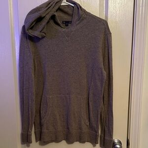 GAP Men's Heathered Gray Hoodie Sweater